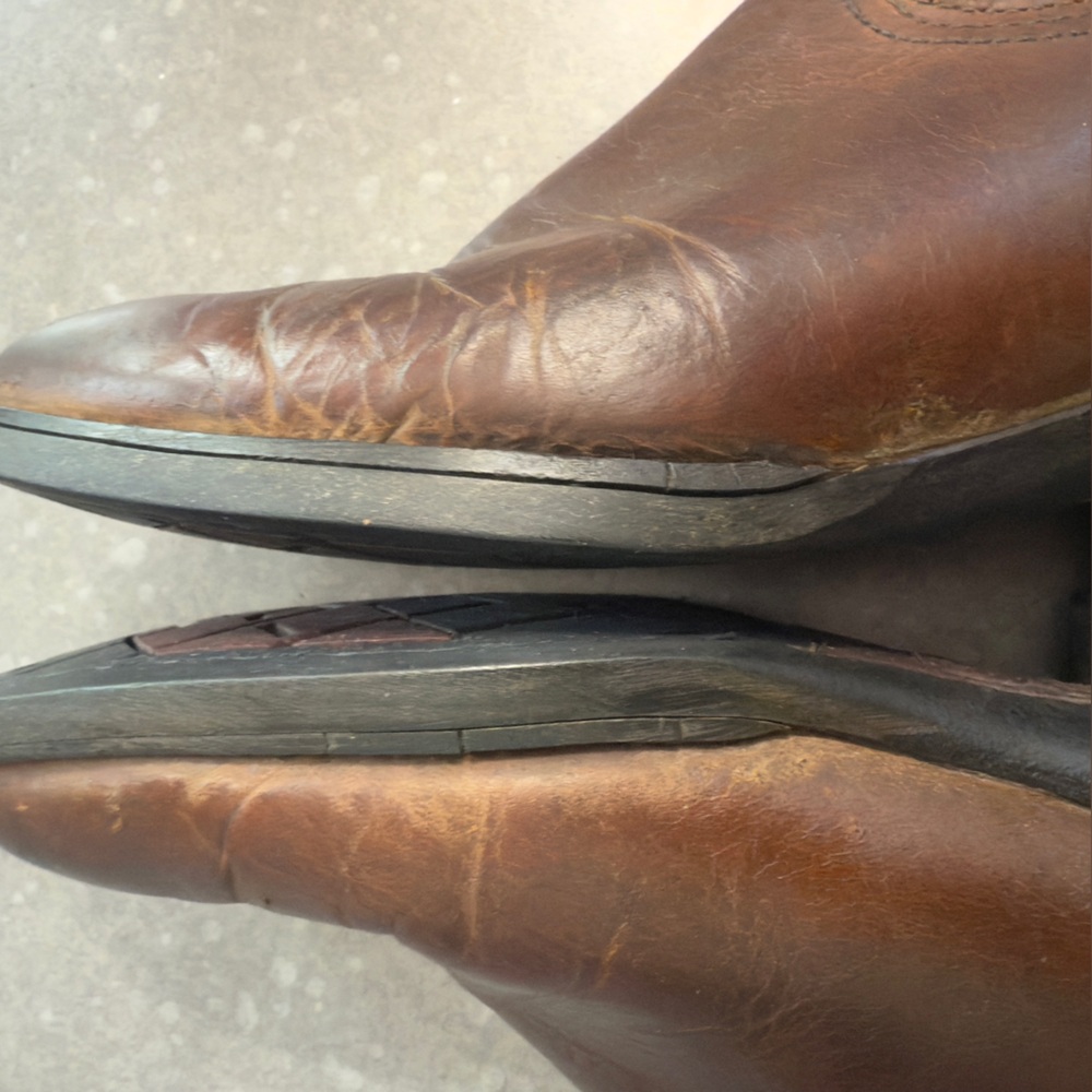 Ariat Brown Leather Western Cowboy Boots - Size 10D - Picture 2 of 14